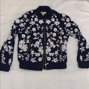 Michael Kors Summer Embroidered Bomber Jacket